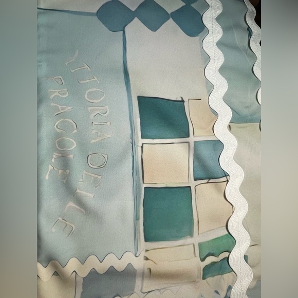 Casual Ribbon Trim Tile Print Tuscany Floral Strapless Bohemian Dress - Picture 10 of 13